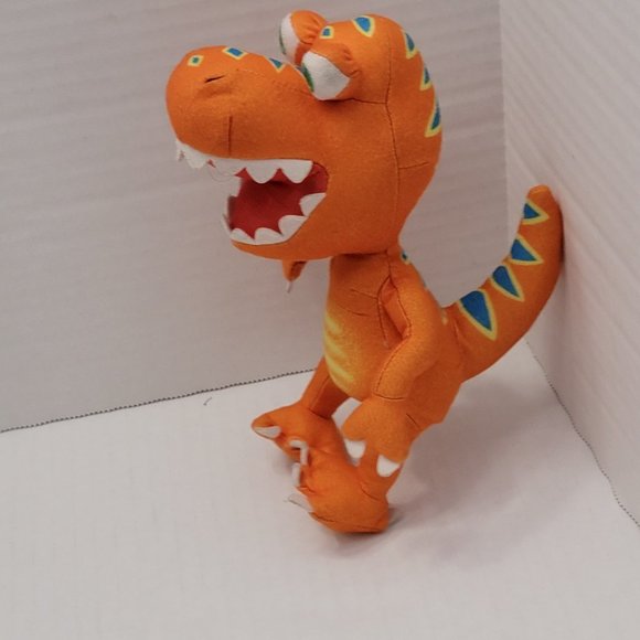 Jim Henson Orange Plush Dinosaur Train Buddy T Rex Toy 8" - Picture 8 of 13